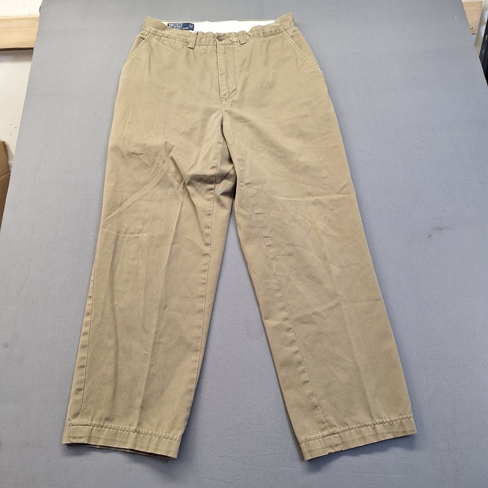Polo Ralph Lauren Prospect Pant Mens 30x27 Khaki Tan Cotton Chino Straight Leg